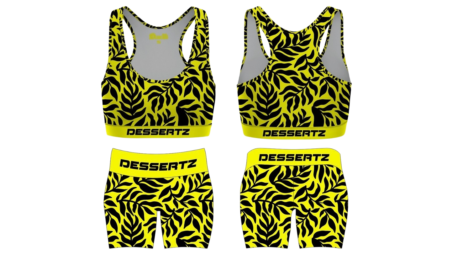 WOMENS BLACK & YELLOW SET